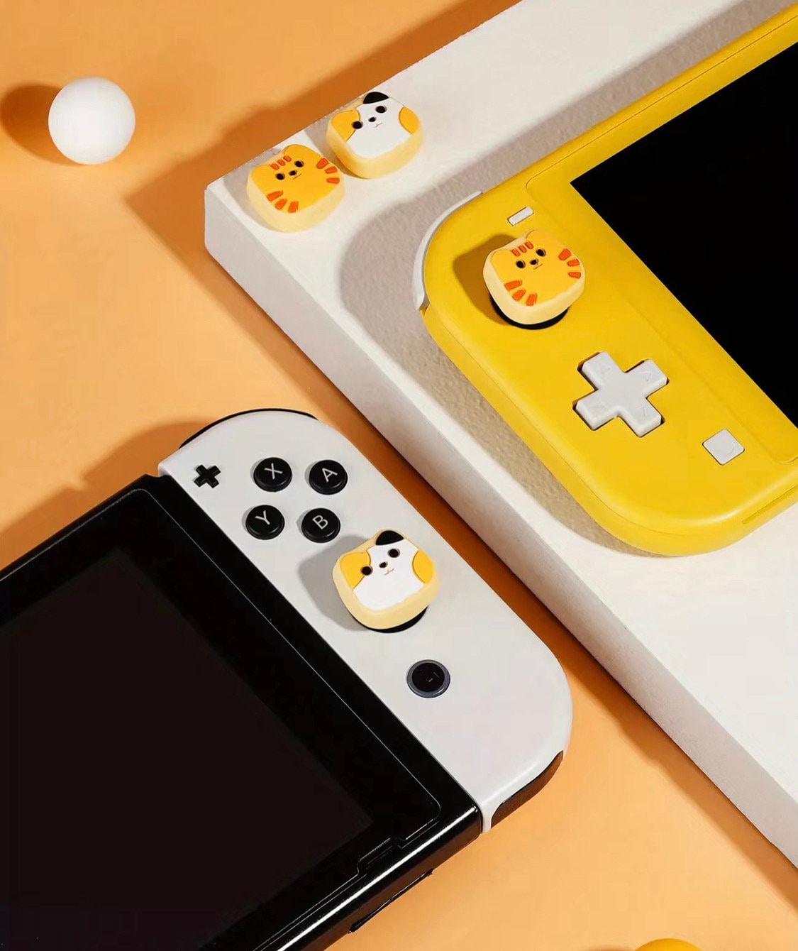 4PCS Cute Soft Silicone Joystick Caps Accessories Compatible With Nintendo Switch / OLED / Lite